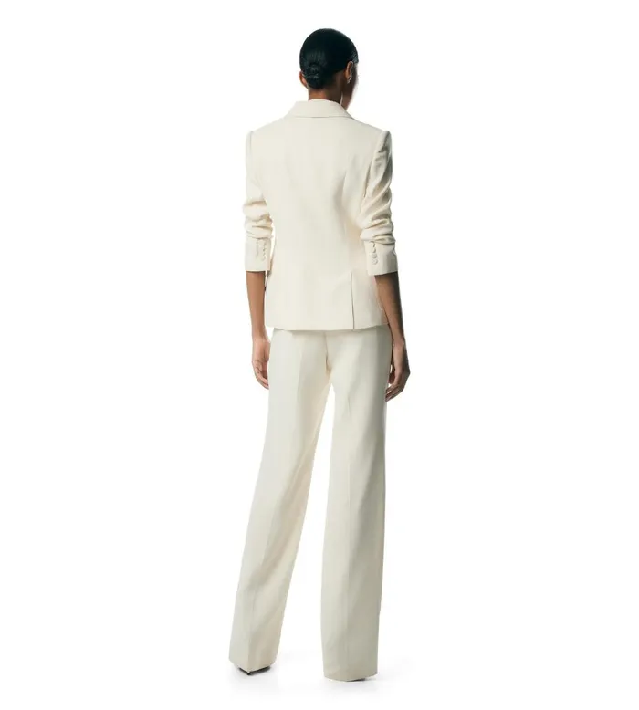 Women Tops Tom Ford Silk Georgette Top Chalk Women Tops Tom Ford Silk Georgette Top Chalk