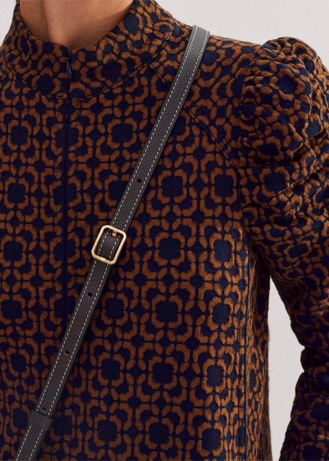 Women Travel Tailoring Graphic Jacquard Shift Dress Navytreacle MEEM