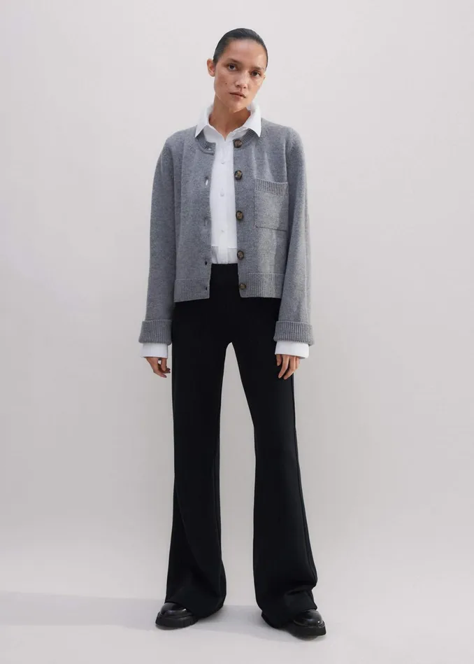 Women Travel Tailoring Kick Flare Pant Navy MEEM