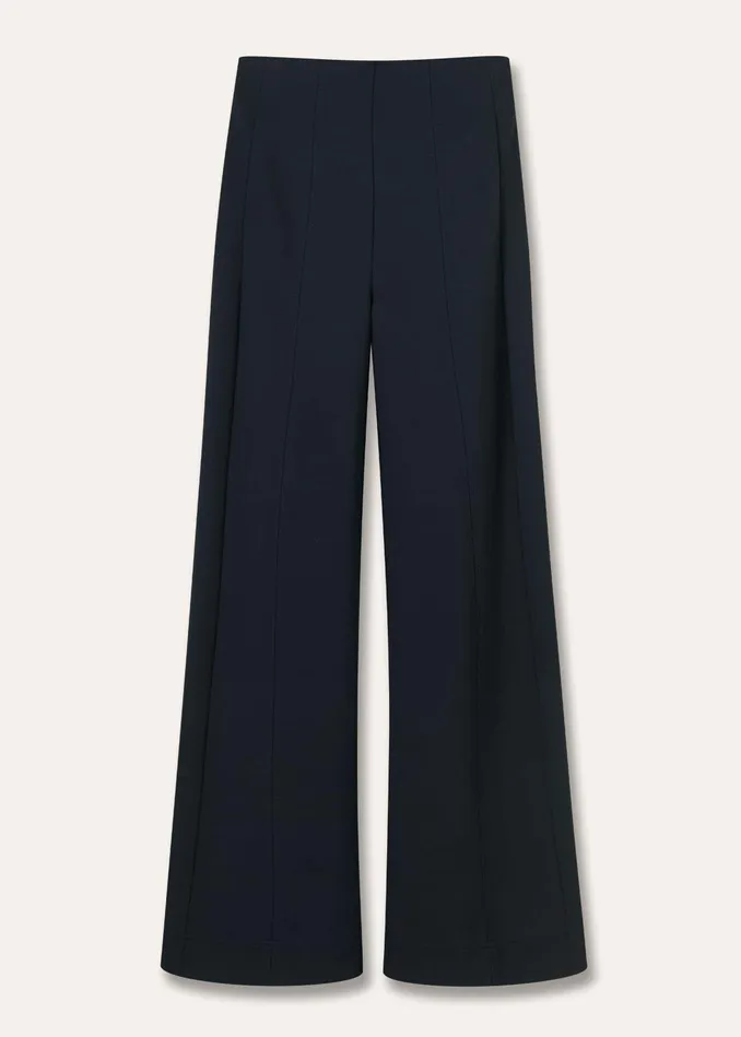 Women Travel Tailoring Kick Flare Pant Navy MEEM