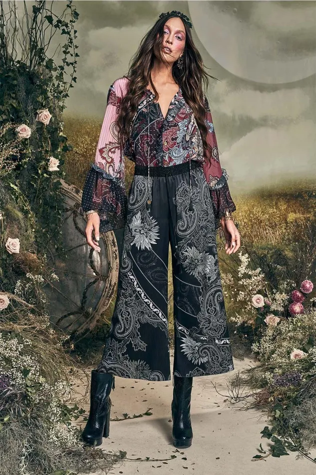 Women Trousers and Leggings Camilla Cropped Lounge Pant Tale Of The Fire Bird