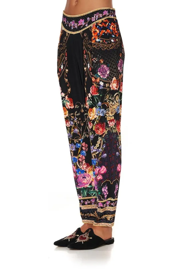 Women Trousers and Leggings Camilla Harem Pants With Front Pleats Blushing Manor