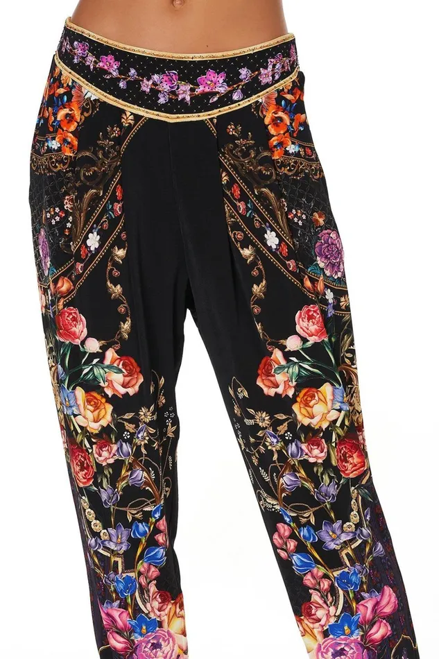 Women Trousers and Leggings Camilla Harem Pants With Front Pleats Blushing Manor