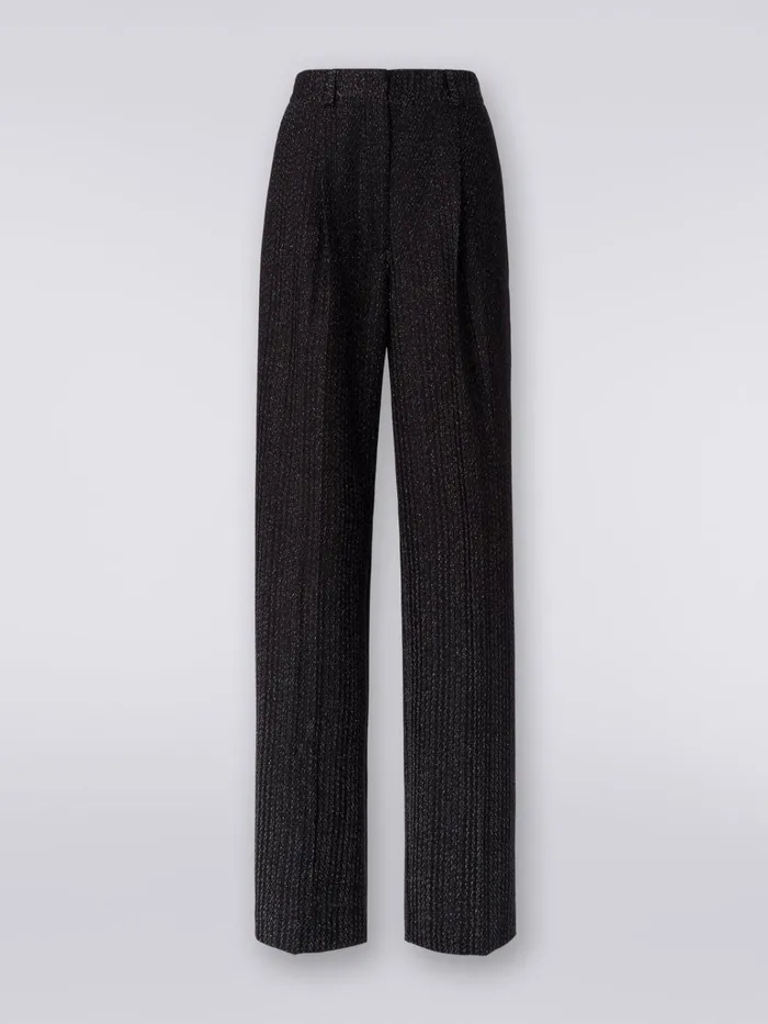 Women Trousers In Lam Viscose Blend Black Missoni Trousers