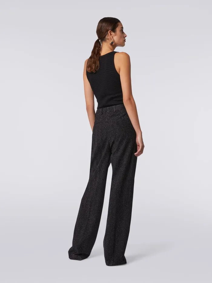 Women Trousers In Lam Viscose Blend Black Missoni Trousers