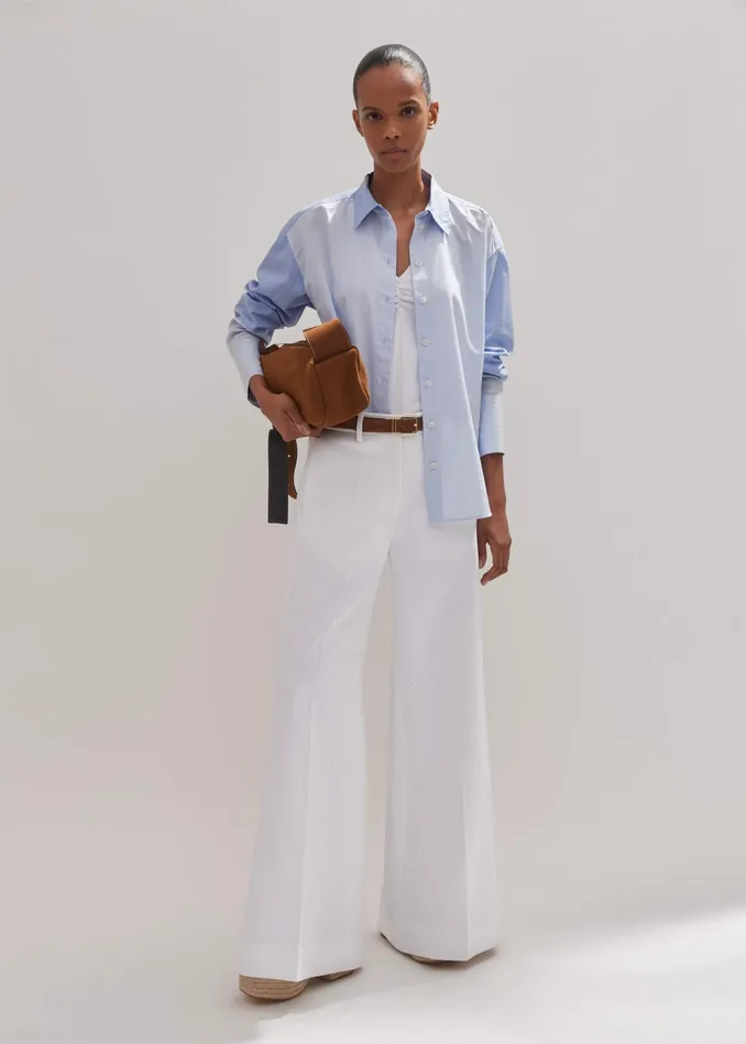 Women Tux WideLeg Pant Fresh White MEEM
