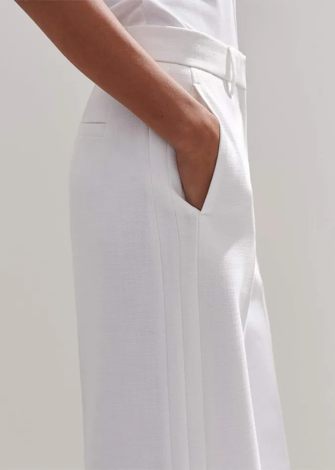 Women Tux WideLeg Pant Fresh White MEEM