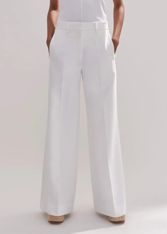 Women Tux WideLeg Pant Fresh White MEEM
