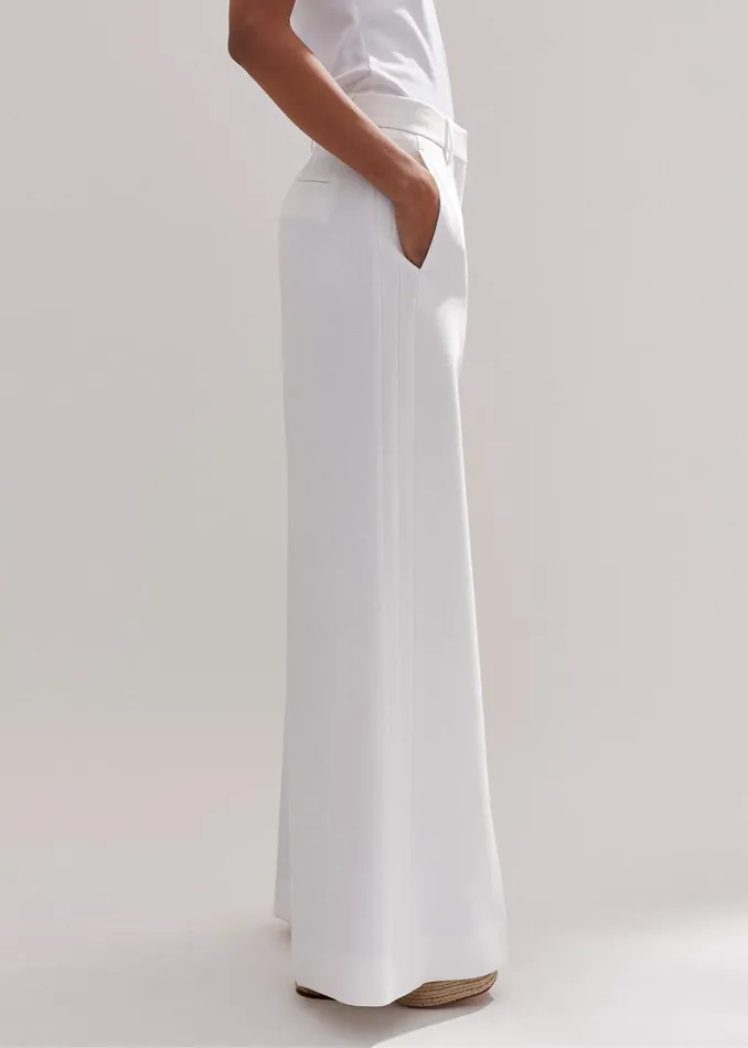 Women Tux WideLeg Pant Fresh White MEEM