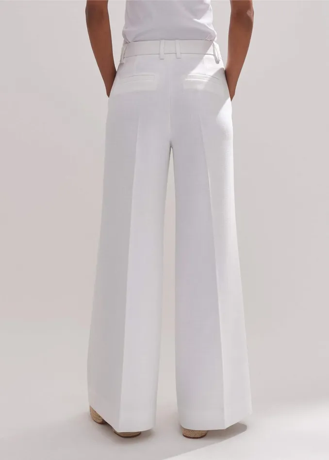 Women Tux WideLeg Pant Fresh White MEEM