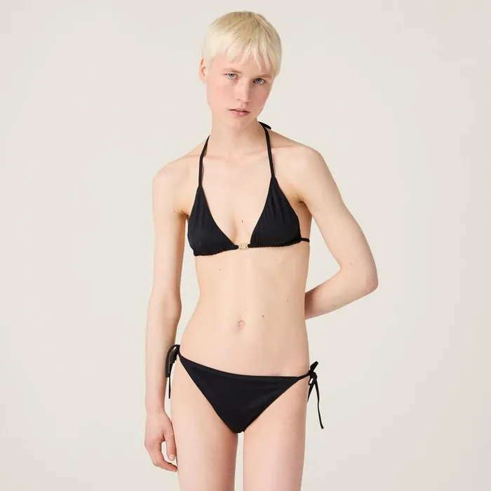 Women Underwear And Beachwear Miu Miu Jersey Panty Black Women Underwear And Beachwear Miu Miu Jersey Panty Black
