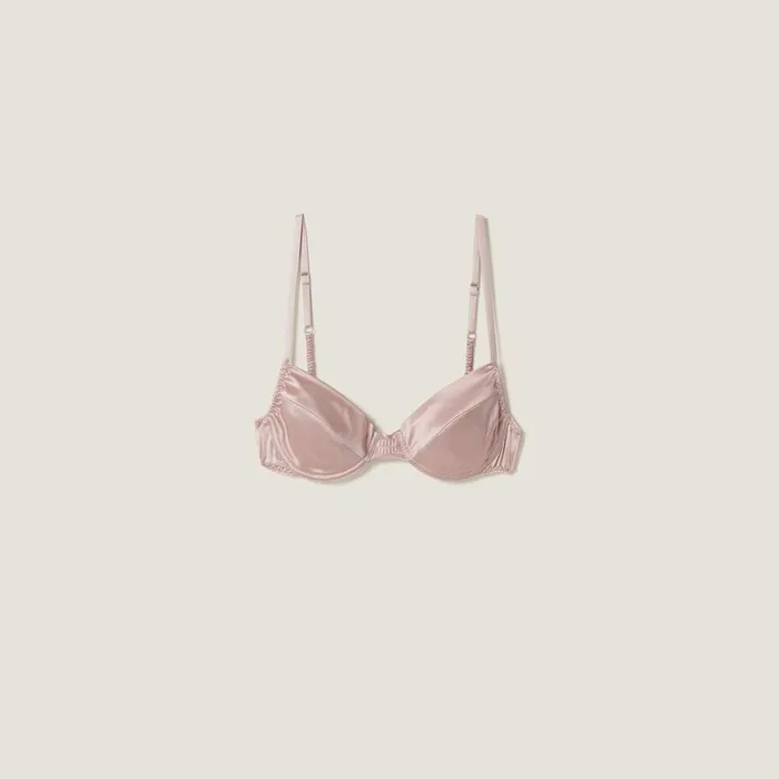 Women Underwear And Beachwear Miu Miu Satin Bra Opal