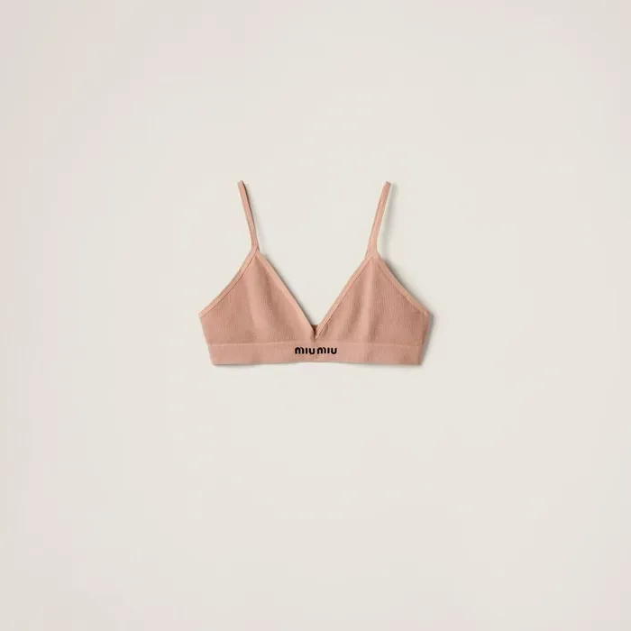 Women Underwear And Beachwear Miu Miu Seamless Bra Nude Beige