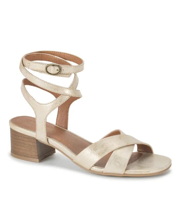 Women Valerie Block Heel Sandal Light Gold Baretraps Classic Comfort Sandals