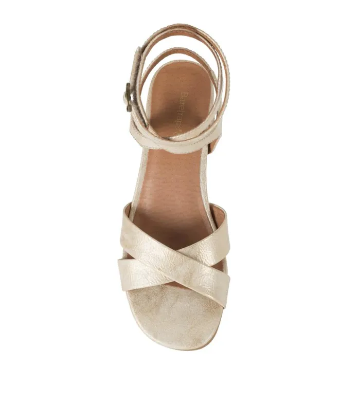 Women Valerie Block Heel Sandal Light Gold Baretraps Classic Comfort Sandals