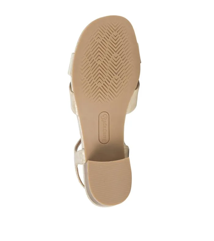 Women Valerie Block Heel Sandal Light Gold Baretraps Classic Comfort Sandals