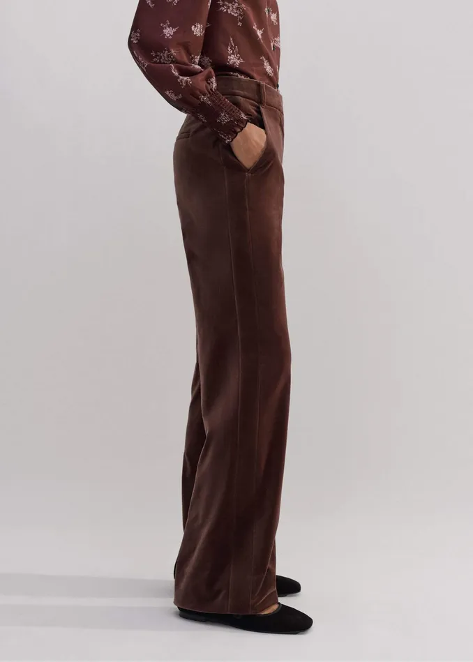 Women Velvet Evening Kick Flare Pant Tea Rose MEEM