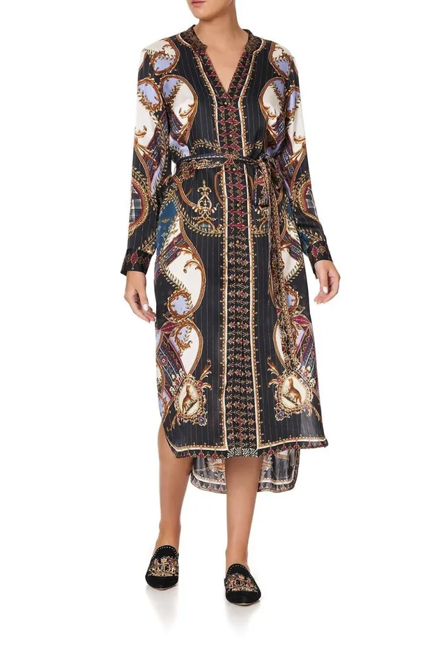 Women Wedding Guest Dresses Camilla Mid Length Shirt Dress Dining Hall Darling