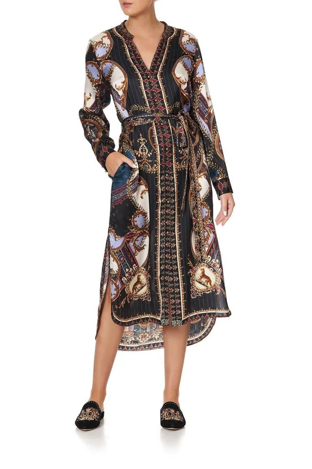 Women Wedding Guest Dresses Camilla Mid Length Shirt Dress Dining Hall Darling
