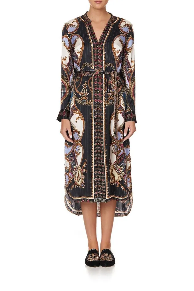 Women Wedding Guest Dresses Camilla Mid Length Shirt Dress Dining Hall Darling