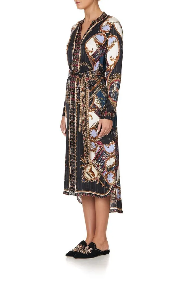 Women Wedding Guest Dresses Camilla Mid Length Shirt Dress Dining Hall Darling