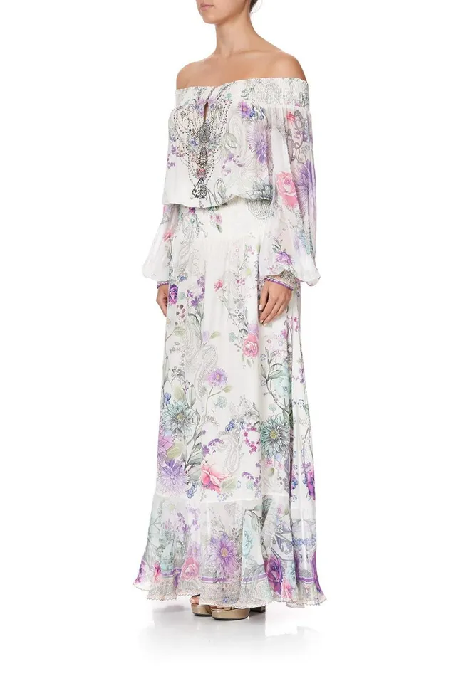 Women Wedding Guest Dresses Camilla Off Shoulder Shirred Dress Forever Far
