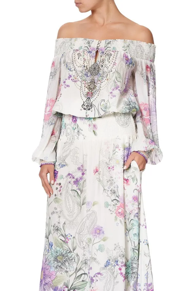 Women Wedding Guest Dresses Camilla Off Shoulder Shirred Dress Forever Far