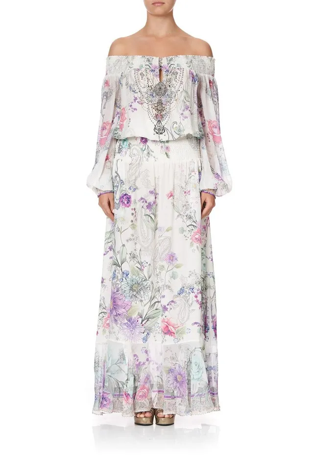 Women Wedding Guest Dresses Camilla Off Shoulder Shirred Dress Forever Far