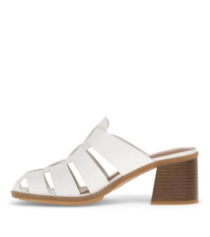 Women Whitnie Block Heel Sandal Cream Baretraps Classic Comfort Sandals
