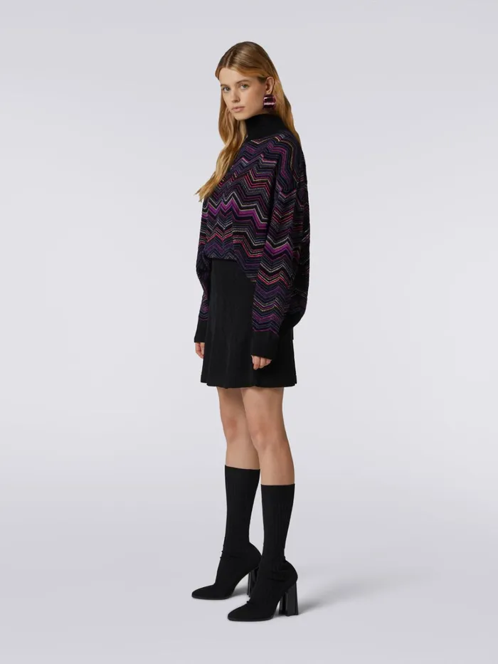 Women Wool And Viscose Chevron EnglishRibbed Skirt Black Missoni Skirts Women Wool And Viscose Chevron EnglishRibbed Skirt Black Missoni Skirts