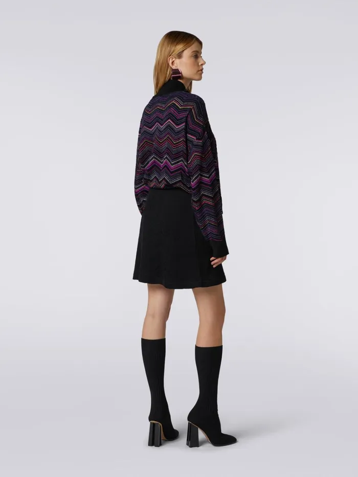 Women Wool And Viscose Chevron EnglishRibbed Skirt Black Missoni Skirts Women Wool And Viscose Chevron EnglishRibbed Skirt Black Missoni Skirts