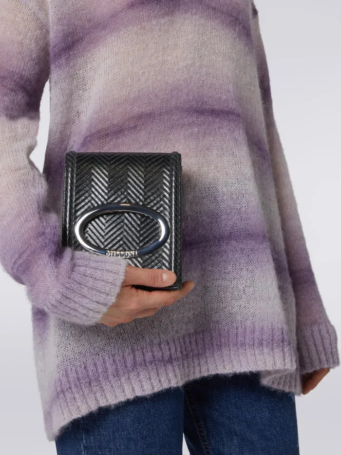 Women Zigzag Fabric Shoulder Bag Black Missoni Bags Women Zigzag Fabric Shoulder Bag Black Missoni Bags