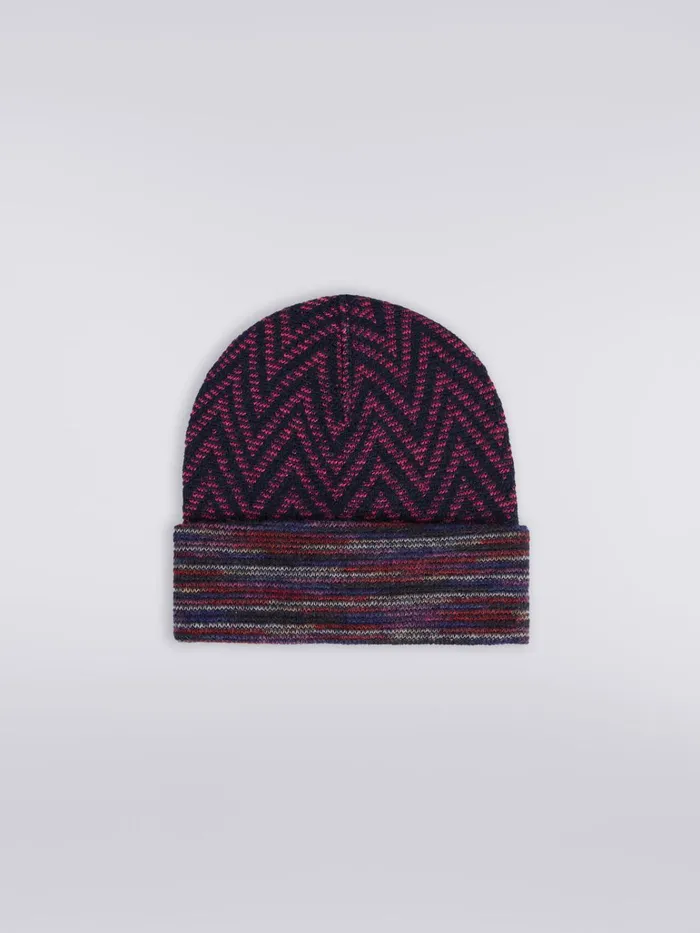Women Zigzag Wool And Alpaca Hat Multicoloured Missoni Hats