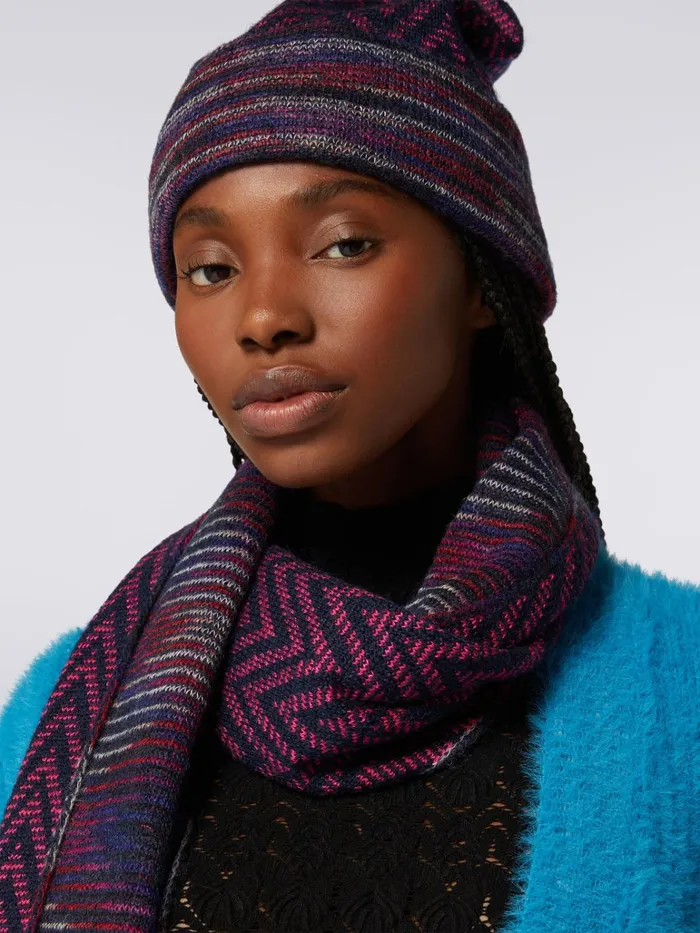 Women Zigzag Wool And Alpaca Hat Multicoloured Missoni Hats Women Zigzag Wool And Alpaca Hat Multicoloured Missoni Hats