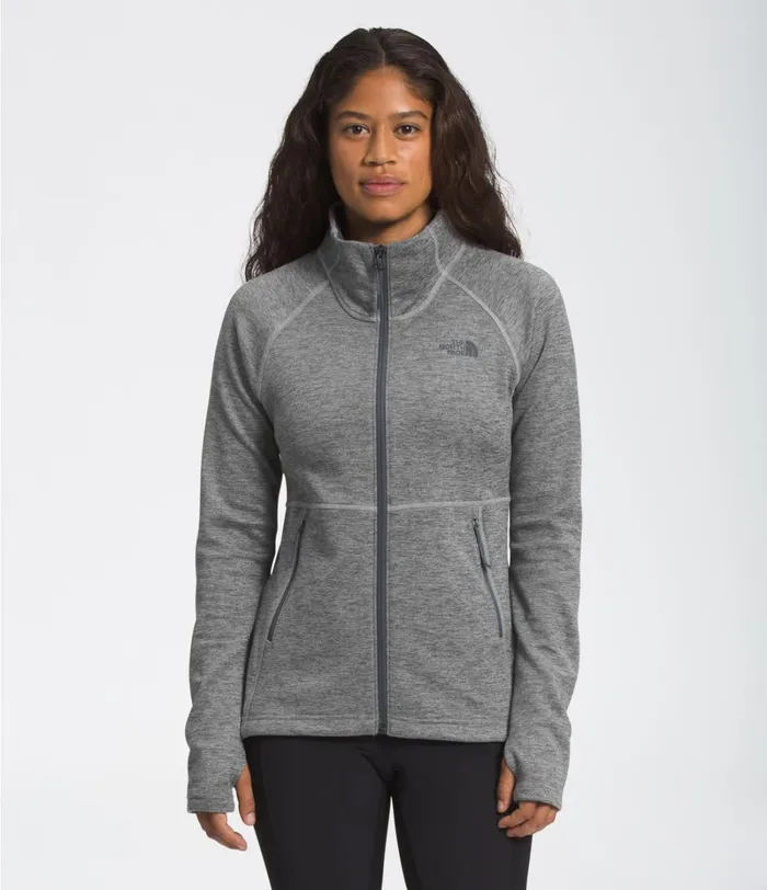 Womens The North Face Fleece Canyonlands FullZip Fleece Tnf Medium Grey Heather