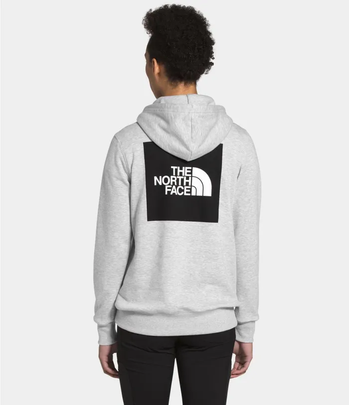 Womens The North Face Hoodies and Sweatshirts Box Pullover Hoodie Tnf Light Grey Heathertnf Black