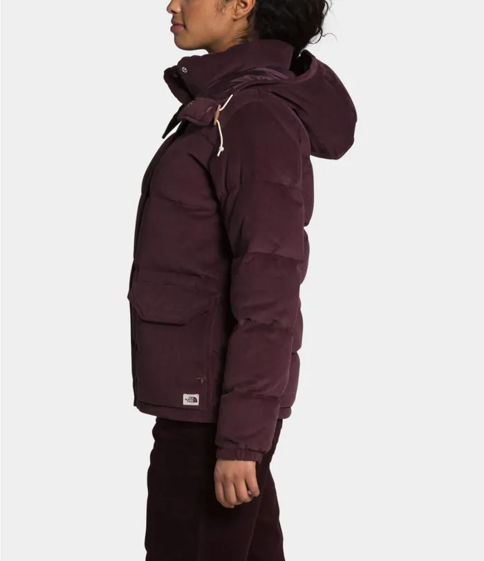 Womens The North Face Insulated and Down Jackets Sierra Down Corduroy Parka Root Brown