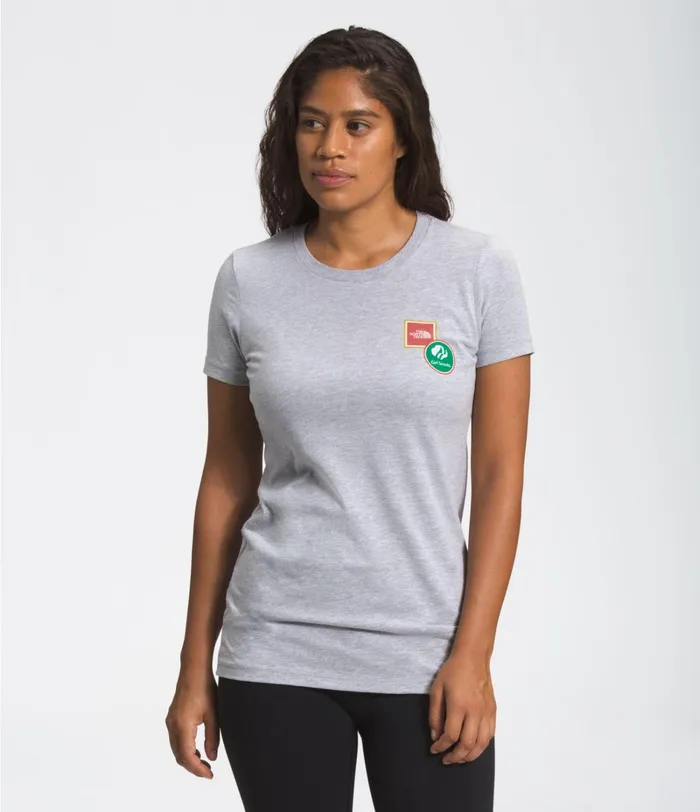 Womens The North Face TShirts TNF XGIRLSCOUTSSHORT SLEEVE TEE Athletic Heather