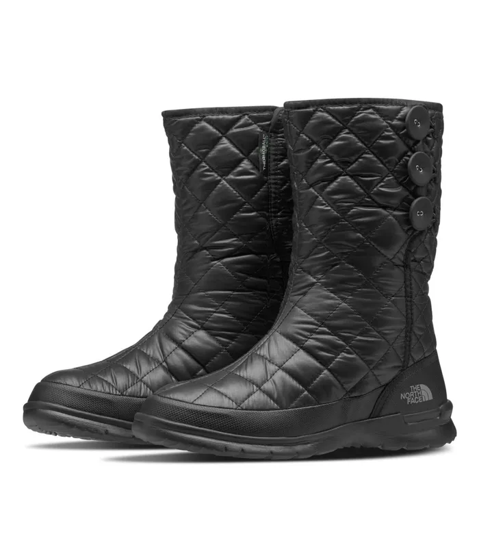Womens The North Face Winter Boots Thermoball Buttonup Boots Tnf Blacktitanium