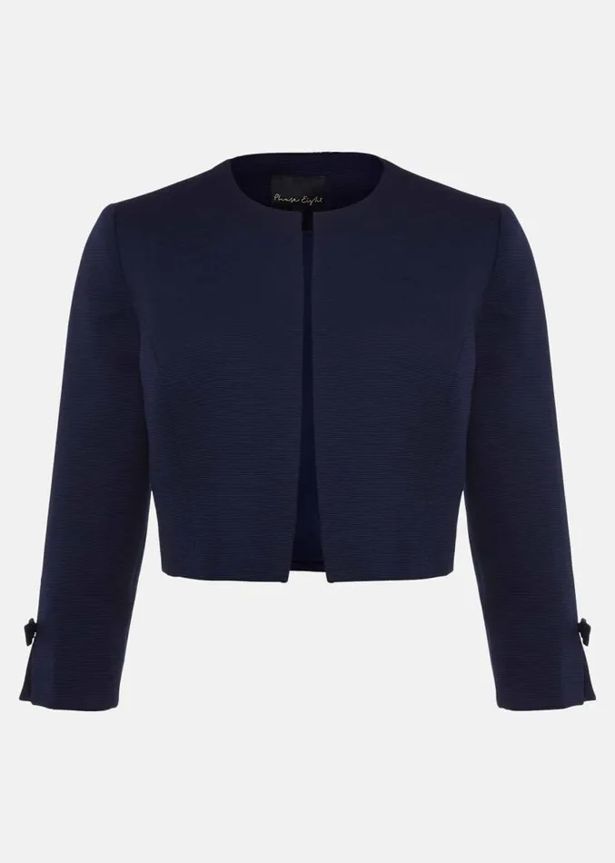 Zoelle Bow Detail Jacket French Navy Women Phase Eight Jackets