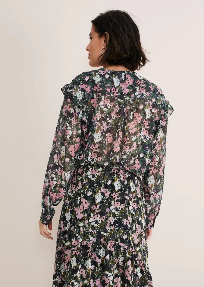 Zowena Floral Chiffon Blouse Green Multi Women Phase Eight Shirts and Blouses Zowena Floral Chiffon Blouse Green Multi Women Phase Eight Shirts and Blouses